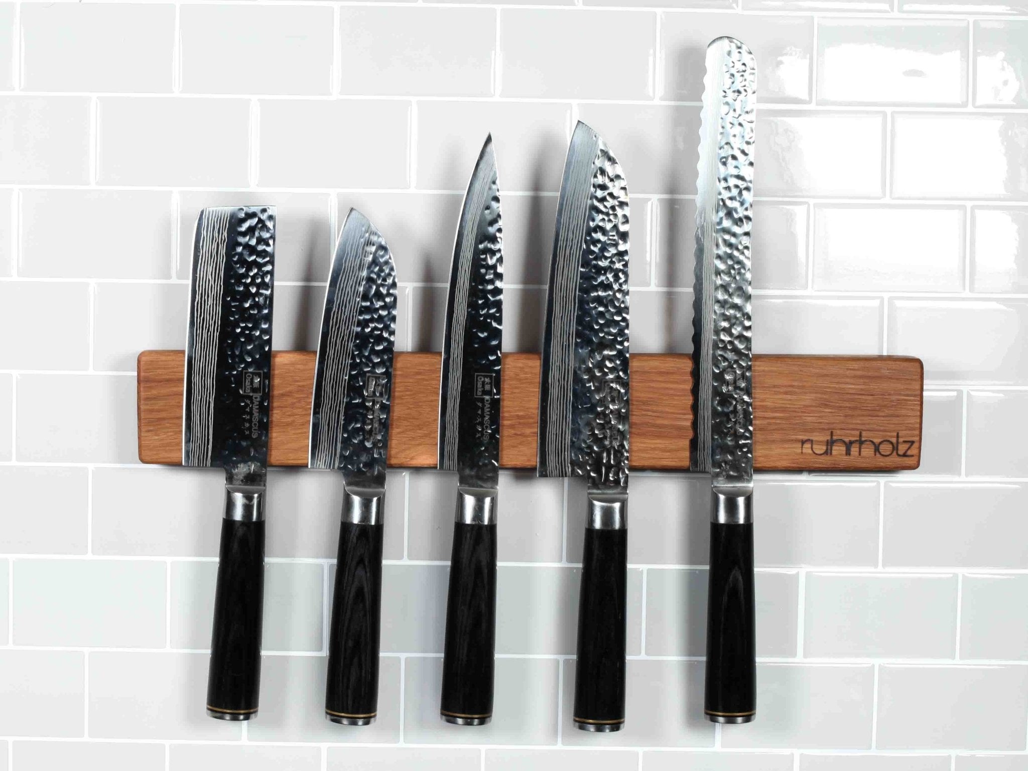 Messer Magnetleiste aus Eiche für 6 Messer - ruhrholz